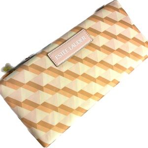 Estée Lauder zippered make up travel bag with branded golden flower 🌸 charm